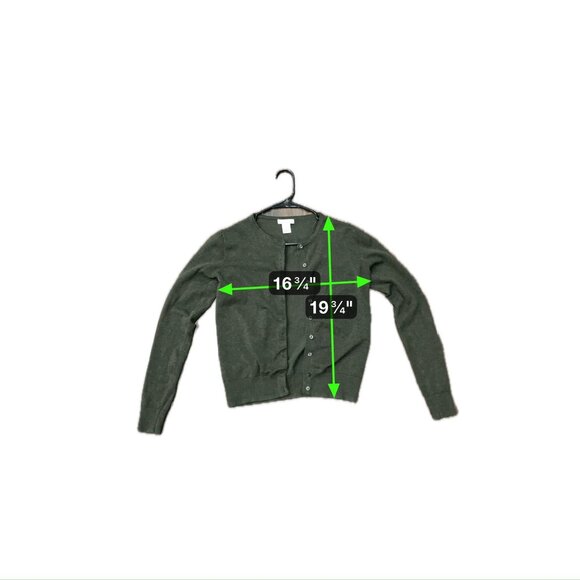 H&M Basics Olive Green Button-Up Cardigan Sweater Sz Small Lightweight Casual - Picture 7 of 9